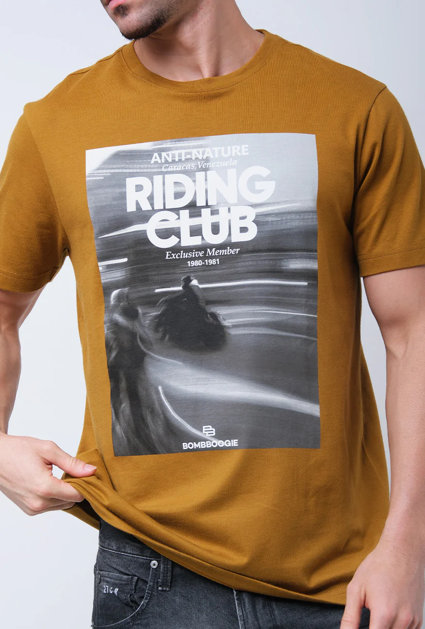T-Shirt Lengan Pendek Slimfit Piecas Dark Mustard - Image 2