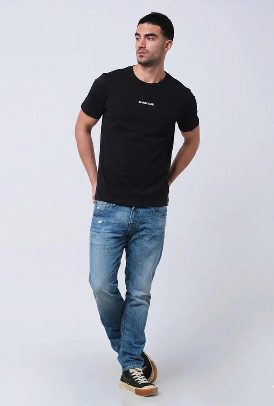 T-Shirt Lengan Pendek Slimfit Prevail Black - Image 2