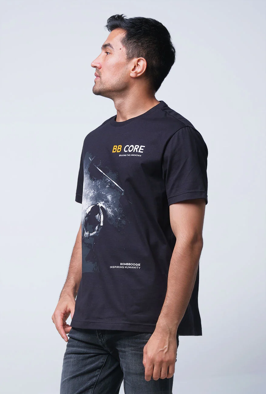 T-Shirt Lengan Pendek Slimfit Primson Black - Image 3