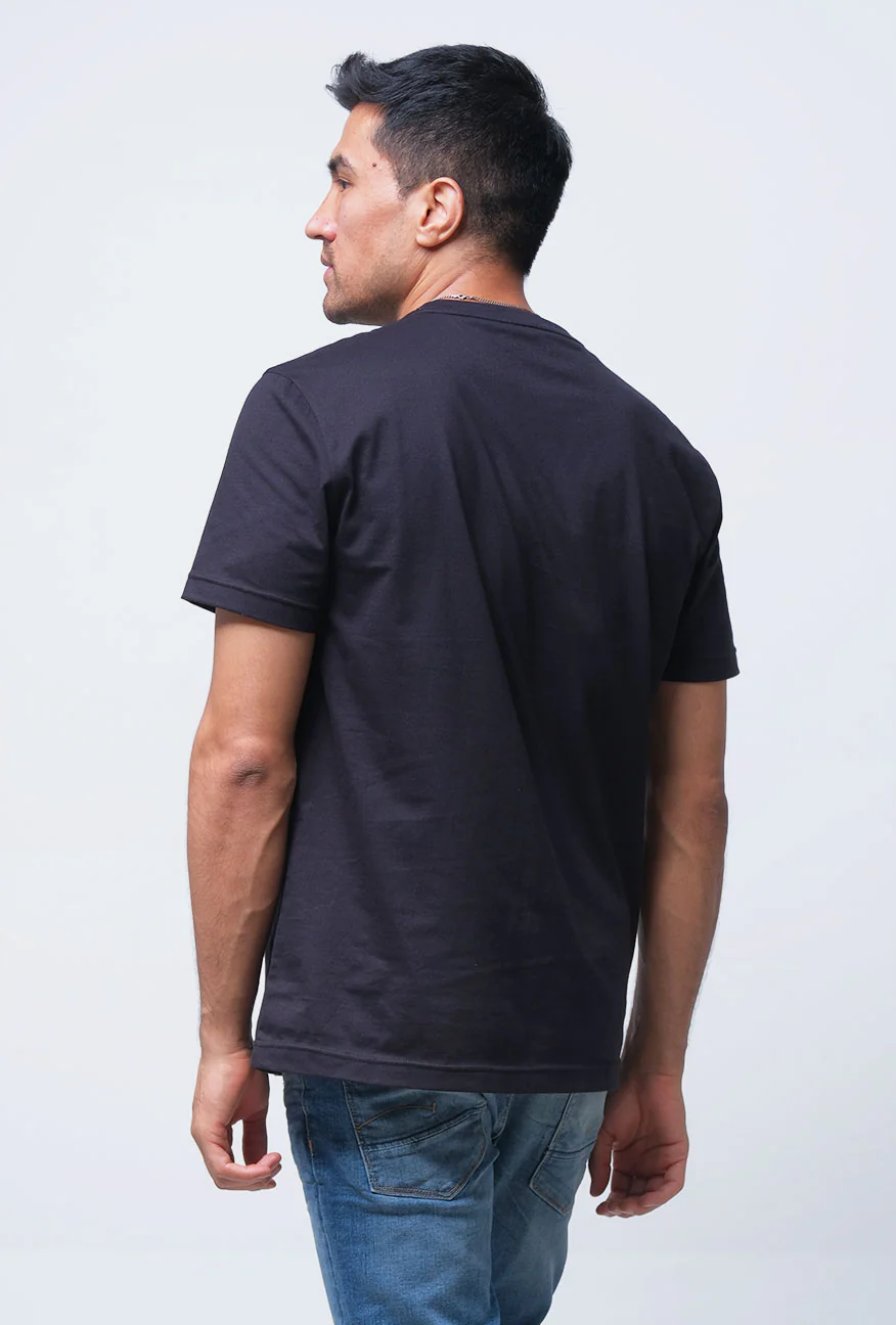 T-Shirt Lengan Pendek Slimfit Regrain Black - Image 3
