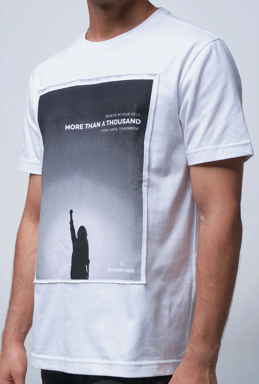 T-Shirt Lengan Pendek Slimfit Resolve Offwhite - Image 4