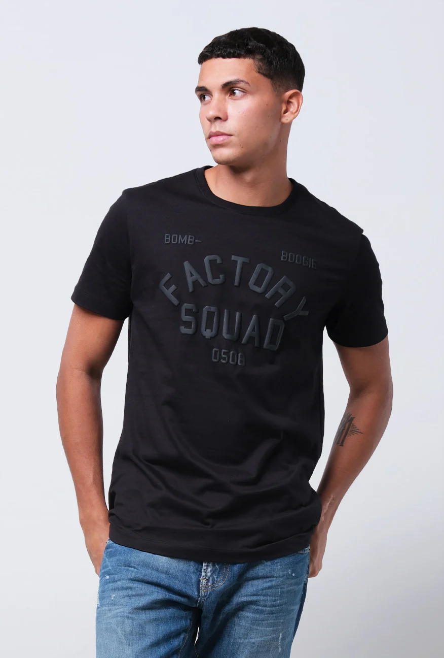 T-Shirt Lengan Pendek Slimfit Rhimo Black - Image 2