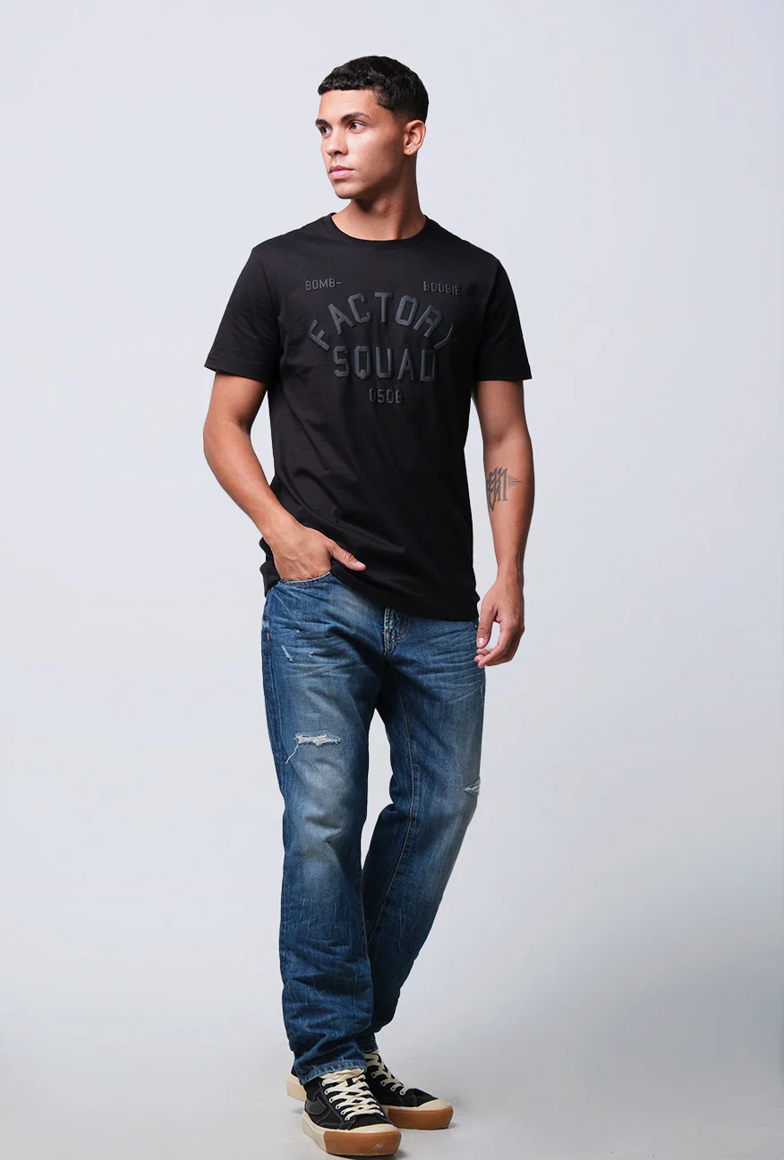 T-Shirt Lengan Pendek Slimfit Rhimo Black - Image 3