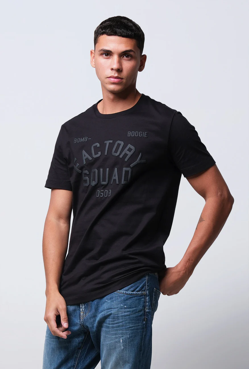 T-Shirt Lengan Pendek Slimfit Rhimo Black - Image 4