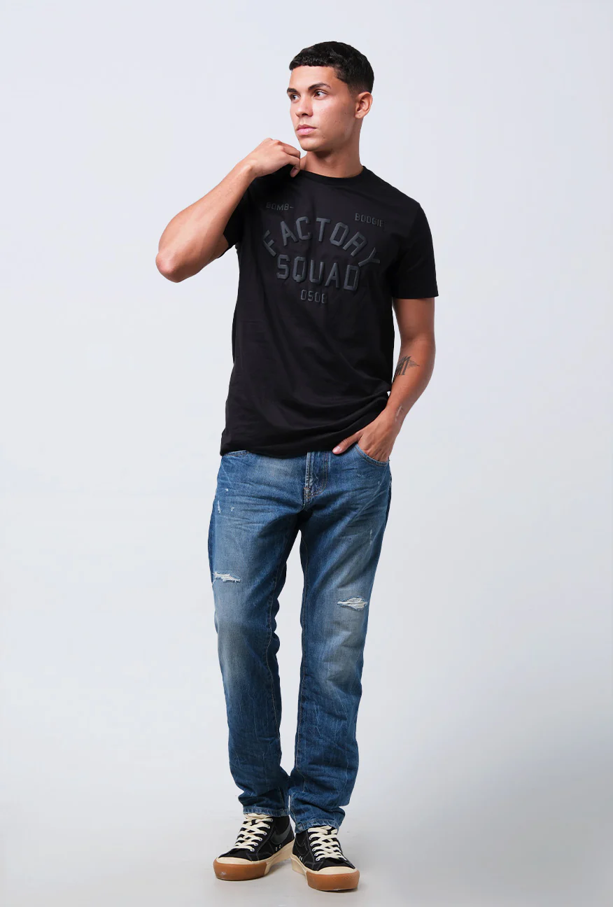 T-Shirt Lengan Pendek Slimfit Rhimo Black - Image 5