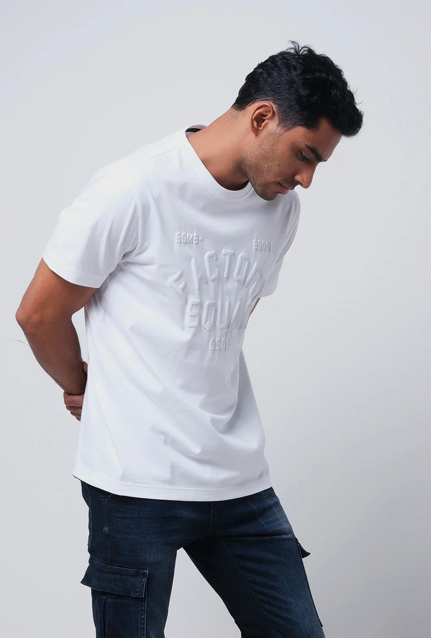 T-Shirt Lengan Pendek Slimfit Rhimo White - Image 2