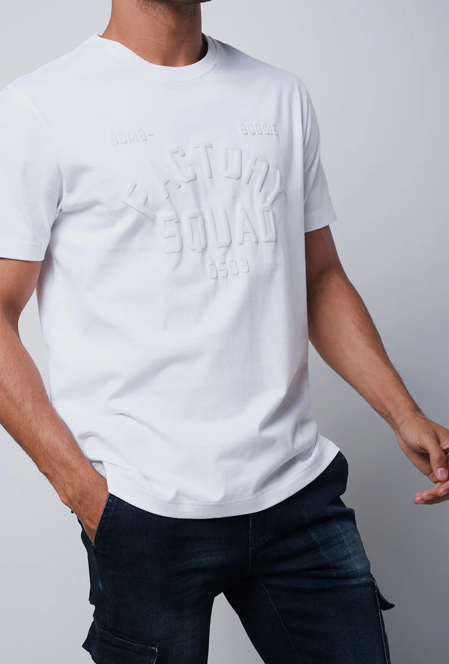 T-Shirt Lengan Pendek Slimfit Rhimo White - Image 4