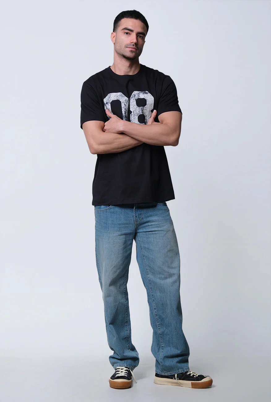 T-Shirt Lengan Pendek Slimfit Rinkle Black - Image 4