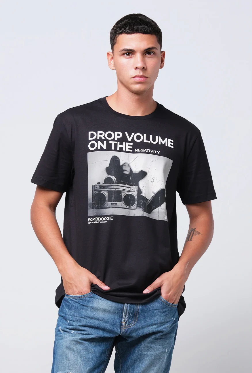 T-Shirt Lengan Pendek Slimfit Roirty Black - Image 3