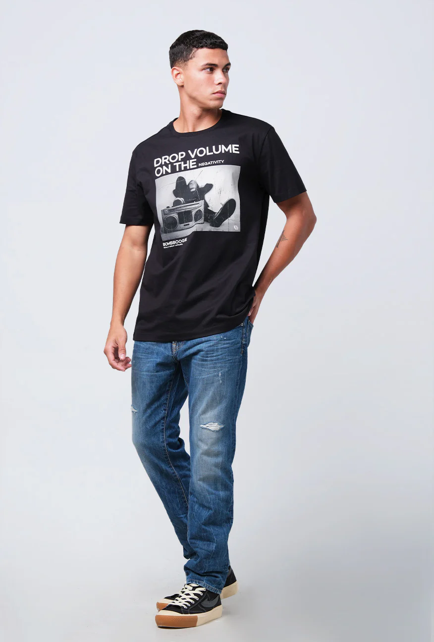 T-Shirt Lengan Pendek Slimfit Roirty Black - Image 4