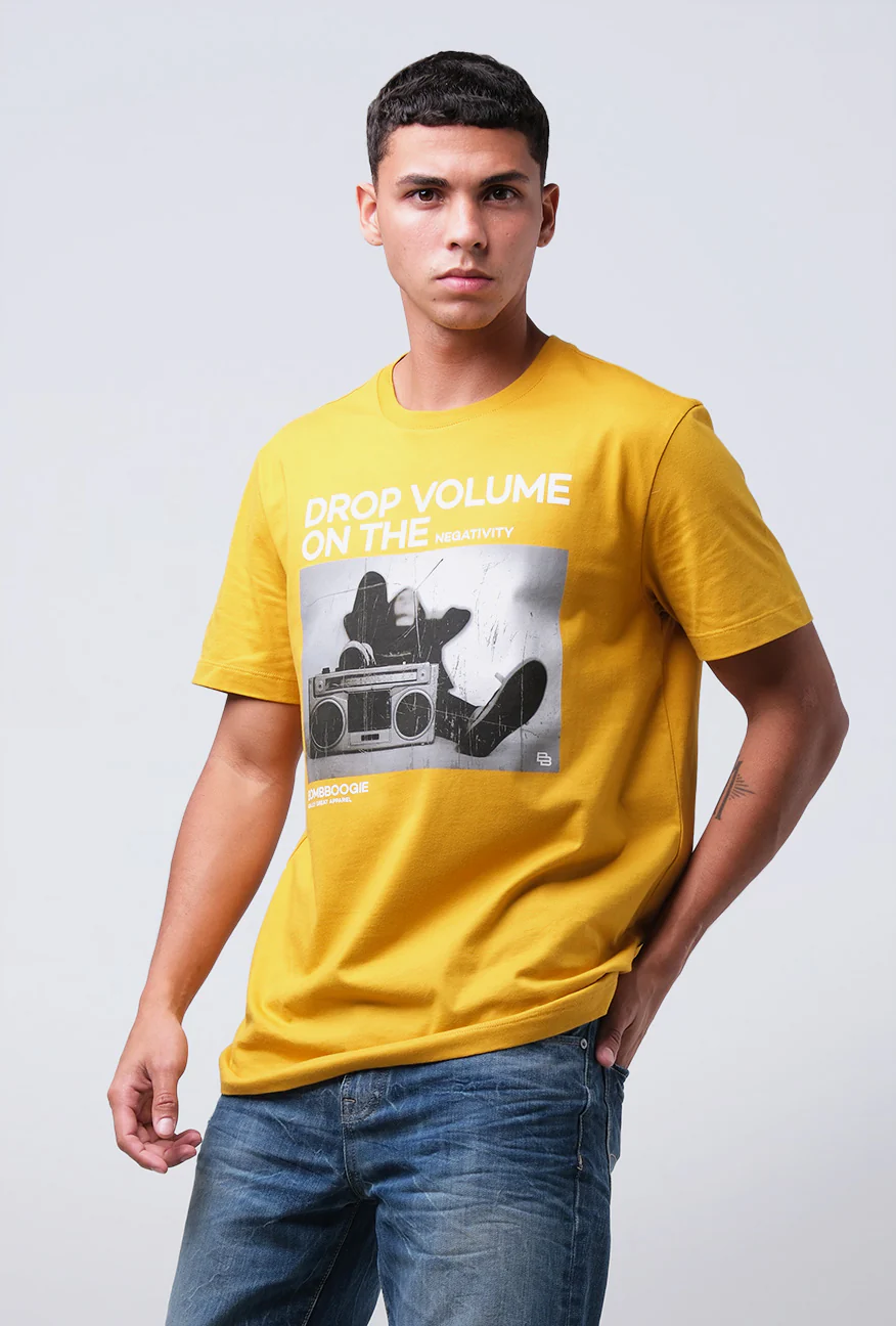 T-Shirt Lengan Pendek Slimfit Roirty Mustard - Image 3