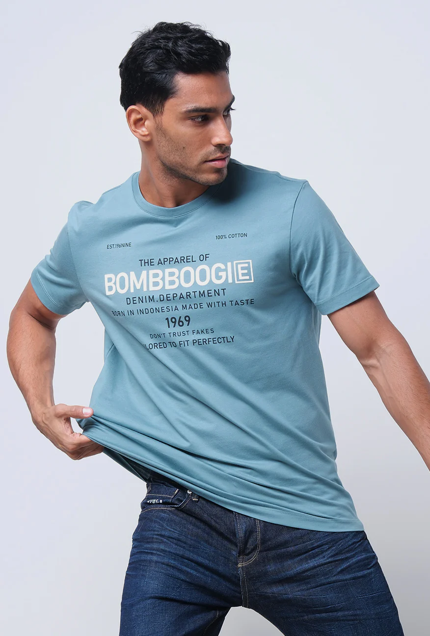 T-shirt Lengan Pendek Slimfit Rooper Blue Green