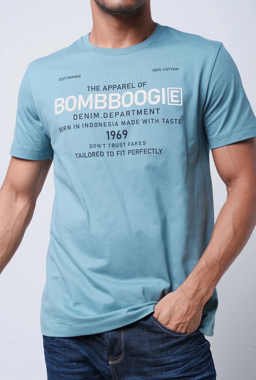 T-shirt Lengan Pendek Slimfit Rooper Blue Green - Image 4