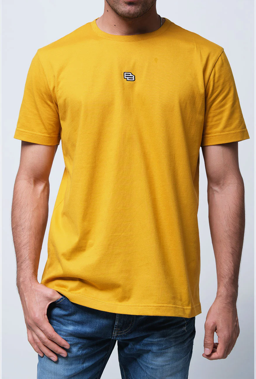 T-Shirt Lengan Pendek Slimfit Rouva Mustard - Image 2