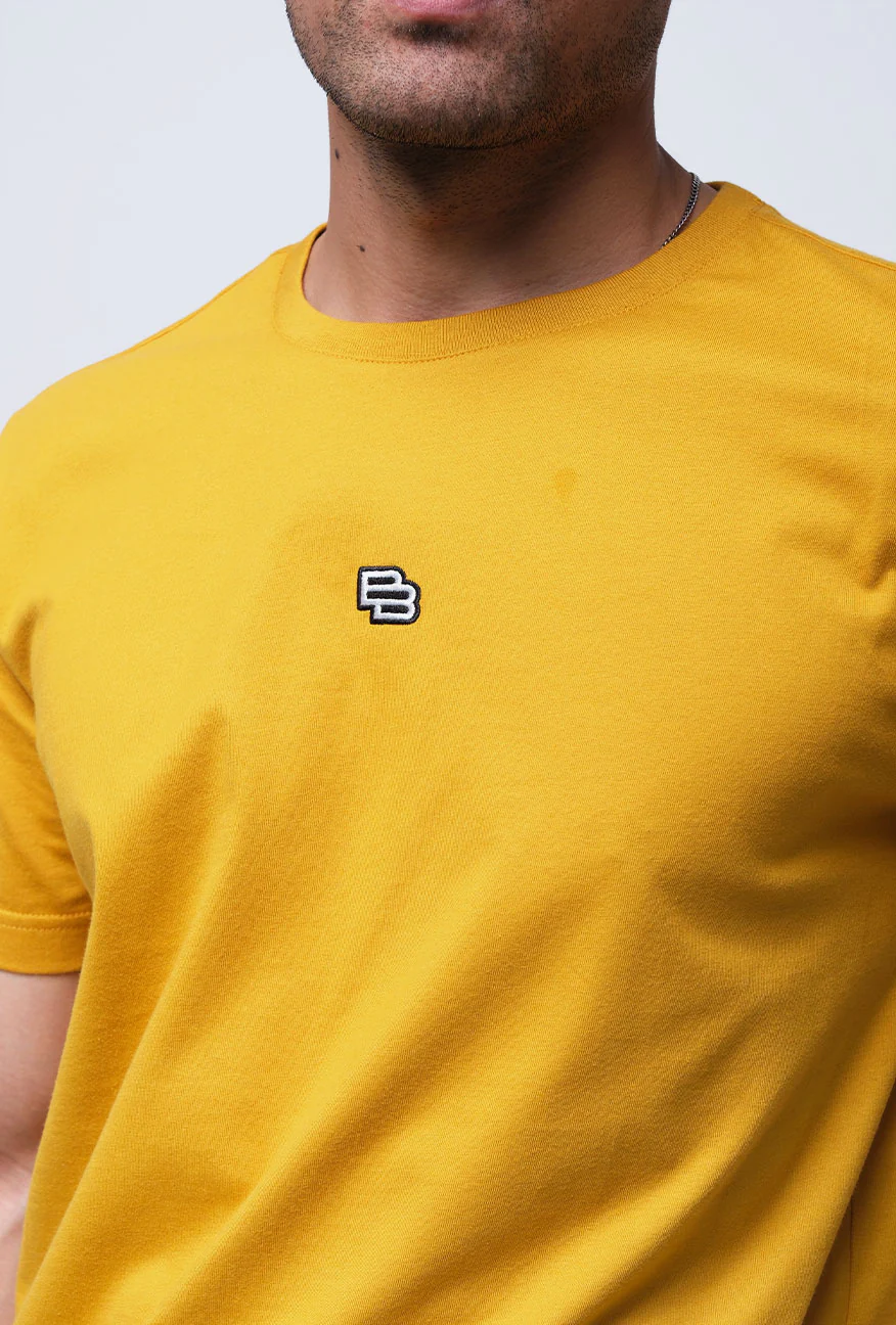 T-Shirt Lengan Pendek Slimfit Rouva Mustard - Image 3