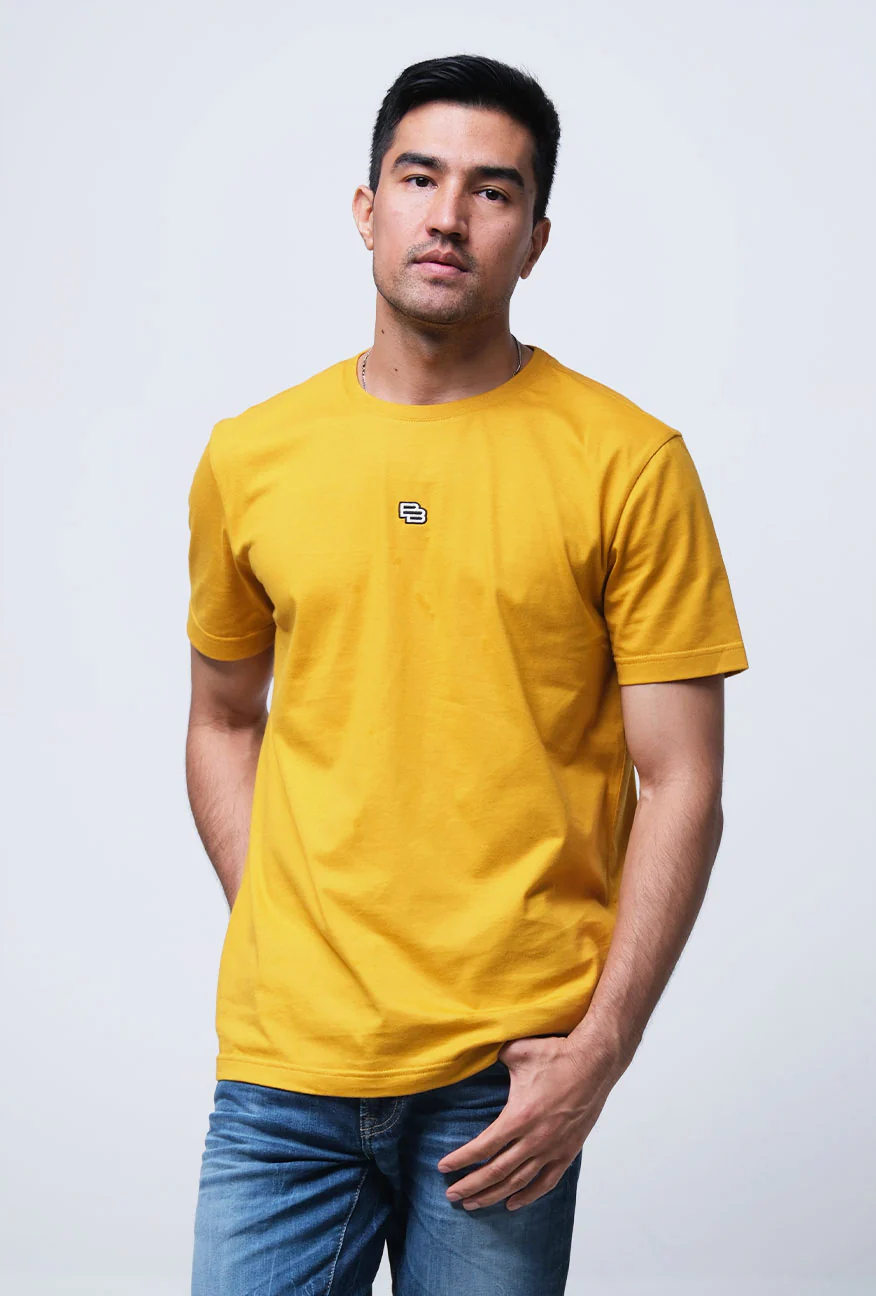 T-Shirt Lengan Pendek Slimfit Rouva Mustard - Image 5