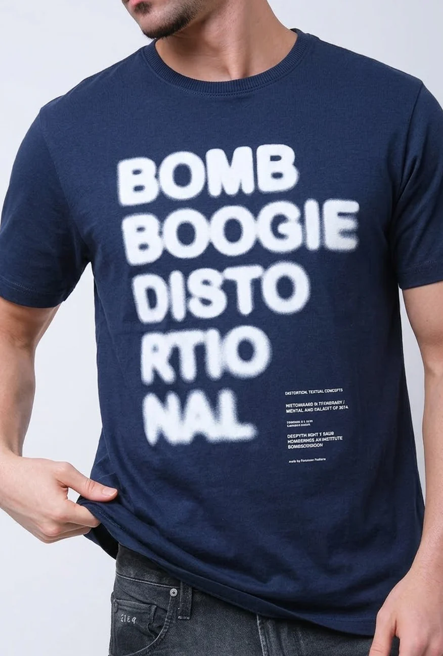 T-Shirt Lengan Pendek Slimfit Stenic Dark Navy - Image 4
