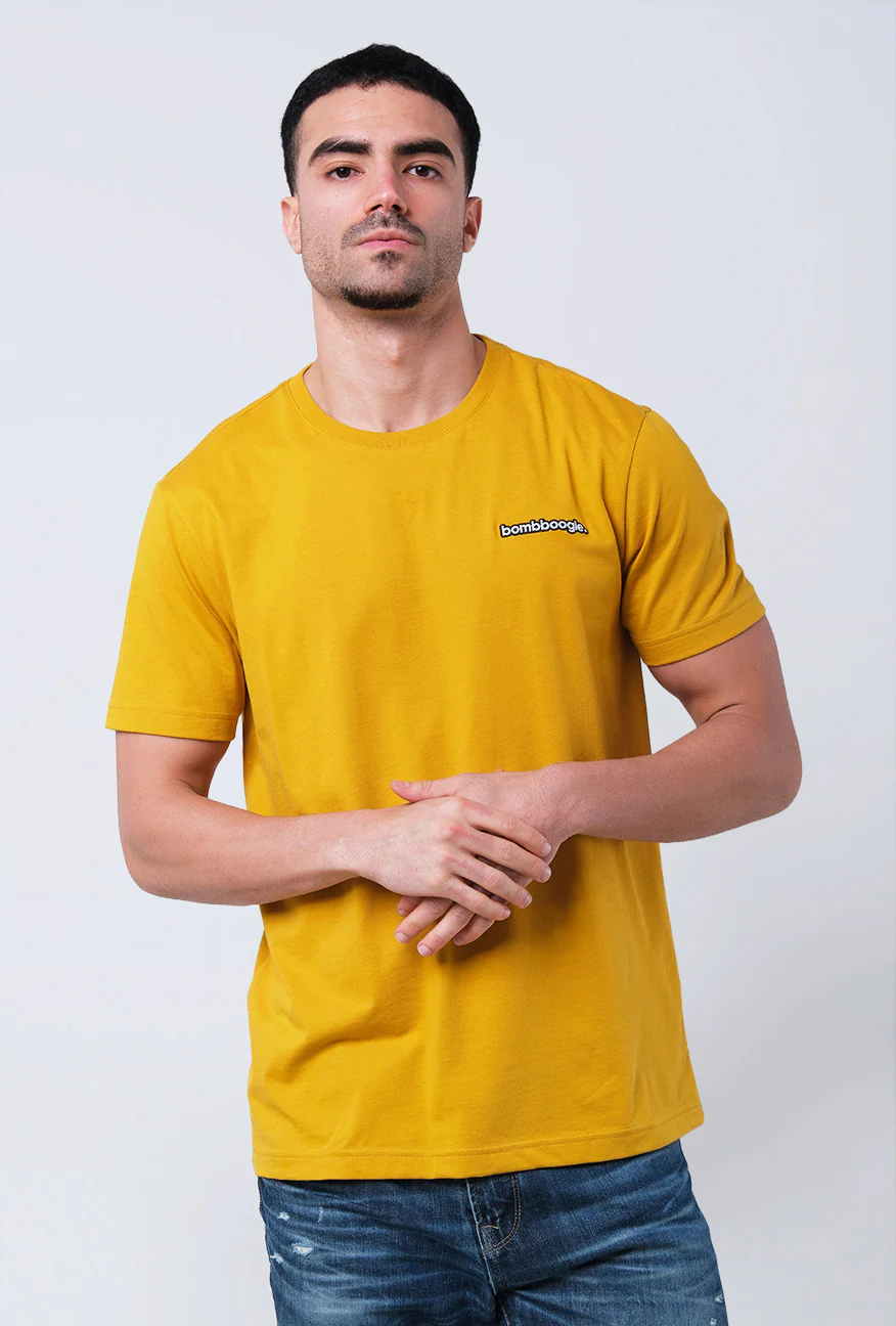 T-Shirt Lengan Pendek Slimfit Strady Dark Yellow - Image 3