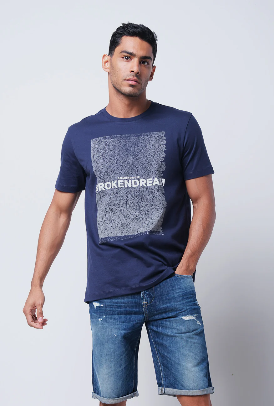 T-Shirt Lengan Pendek Slimfit Tiboyz Dark Navy - Image 2
