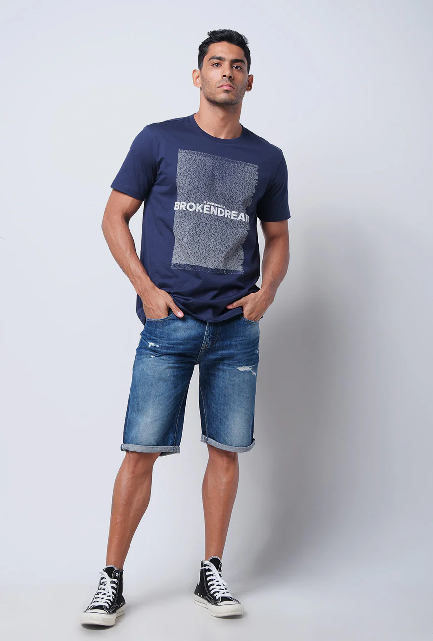 T-Shirt Lengan Pendek Slimfit Tiboyz Dark Navy - Image 3
