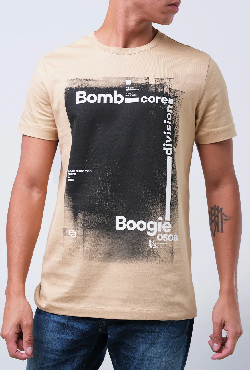 T-Shirt Lengan Pendek Slimfit Tricon Light Khaki - Image 4