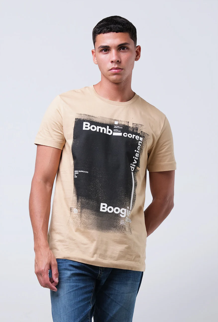 T-Shirt Lengan Pendek Slimfit Tricon Light Khaki - Image 5