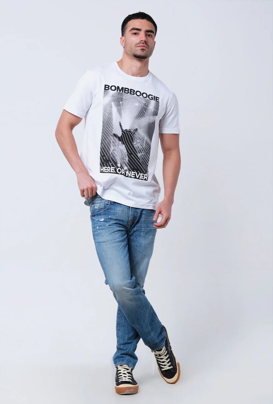 T-Shirt Lengan Pendek Slimfit Tricoun Offwhite - Image 2