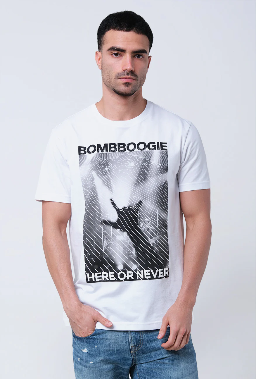 T-Shirt Lengan Pendek Slimfit Tricoun Offwhite - Image 3