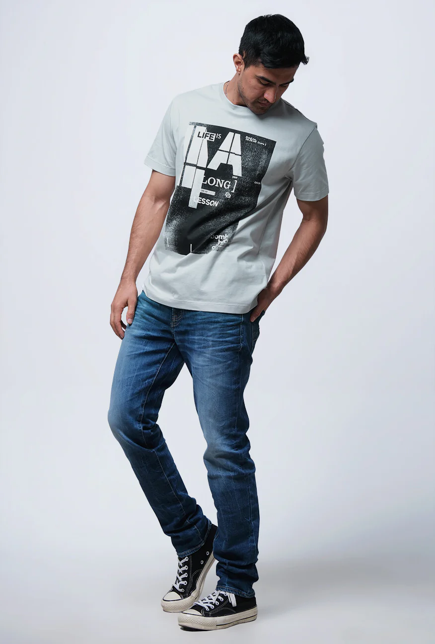 T-Shirt Lengan Pendek Slimfit Vastra Dusty Mint