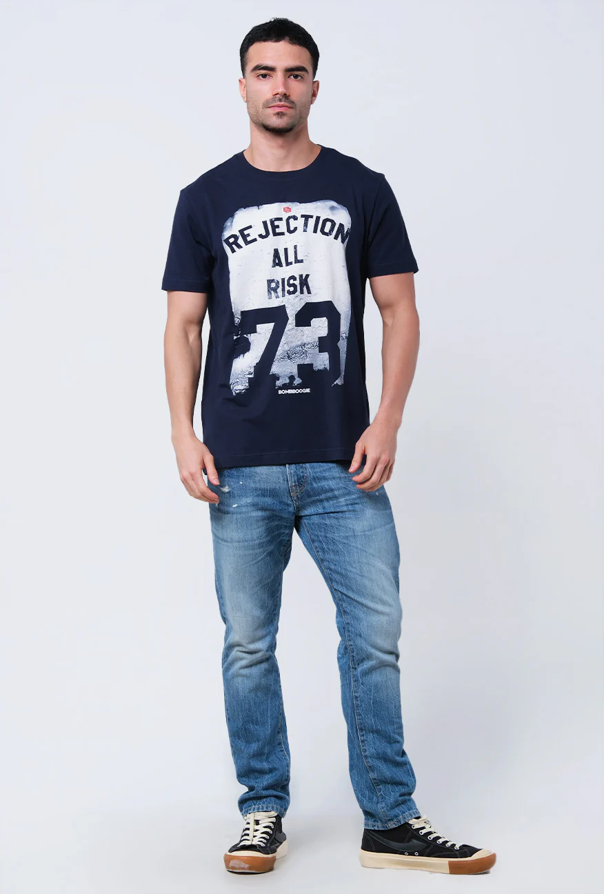 T-Shirt Lengan Pendek Slimfit Verlo Dark Navy - Image 5