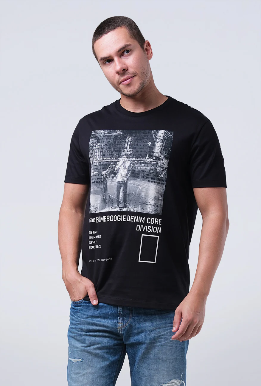 T-Shirt Lengan Pendek Slimfit Victus Black