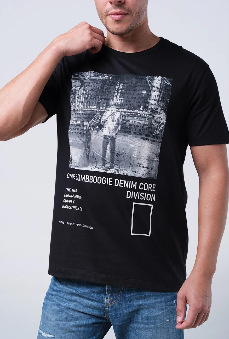 T-Shirt Lengan Pendek Slimfit Victus Black - Image 3