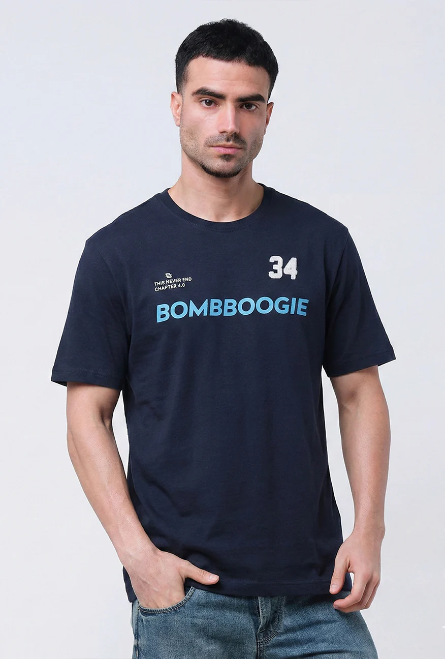 T-Shirt Lengan Pendek Slimfit Vosky Dark Navy - Image 4