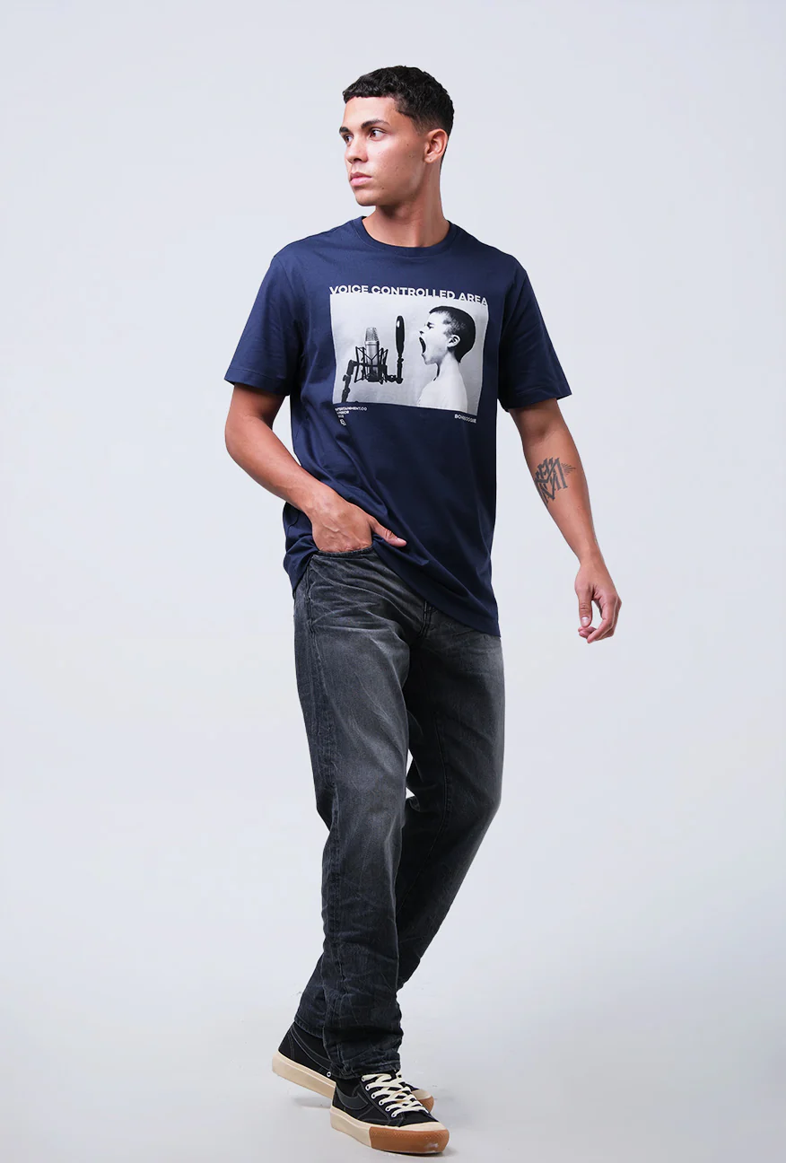 T-Shirt Lengan Pendek Slimfit Waldrof Dark Navy - Image 3