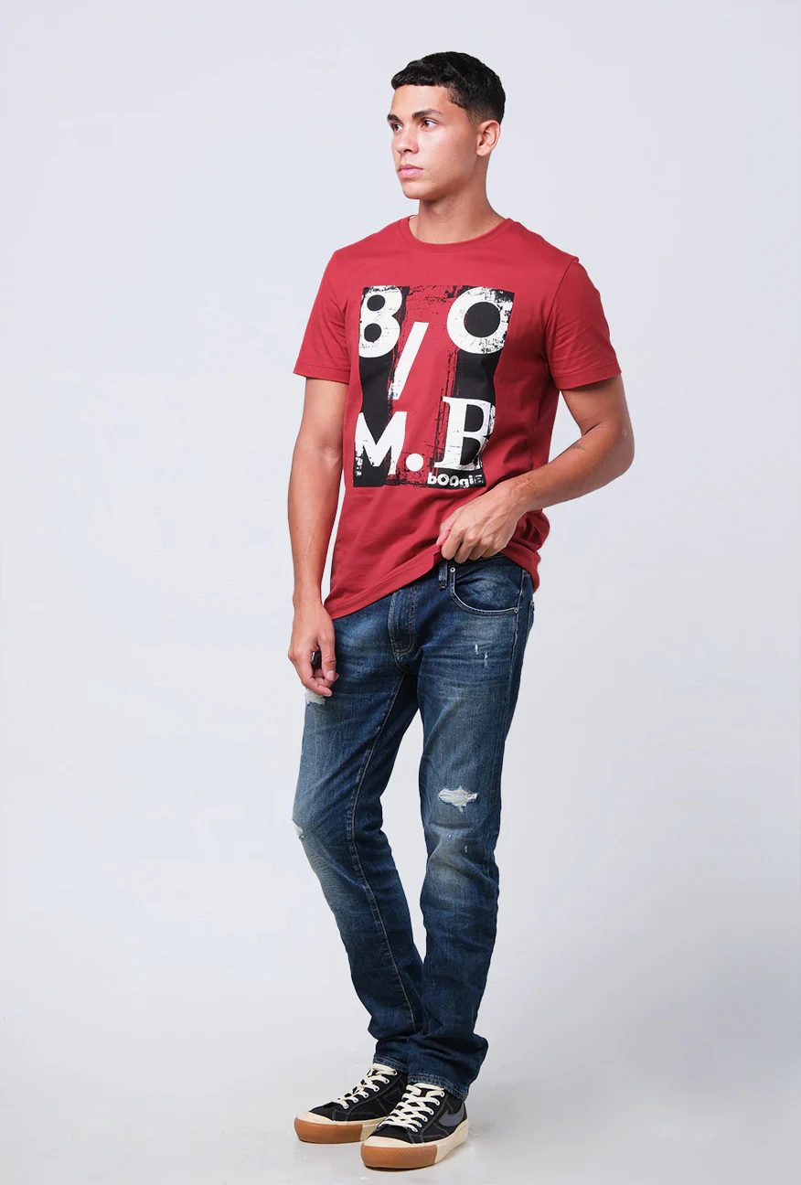 T-Shirt Lengan Pendek Slimfit Wilmer Red - Image 4