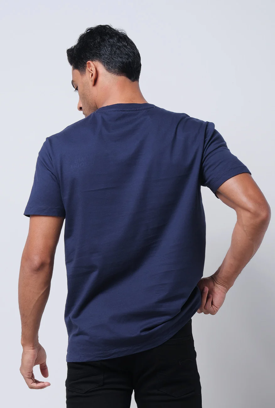T-Shirt Lengan Pendek Slimfit Wiveo Dark Navy - Image 3