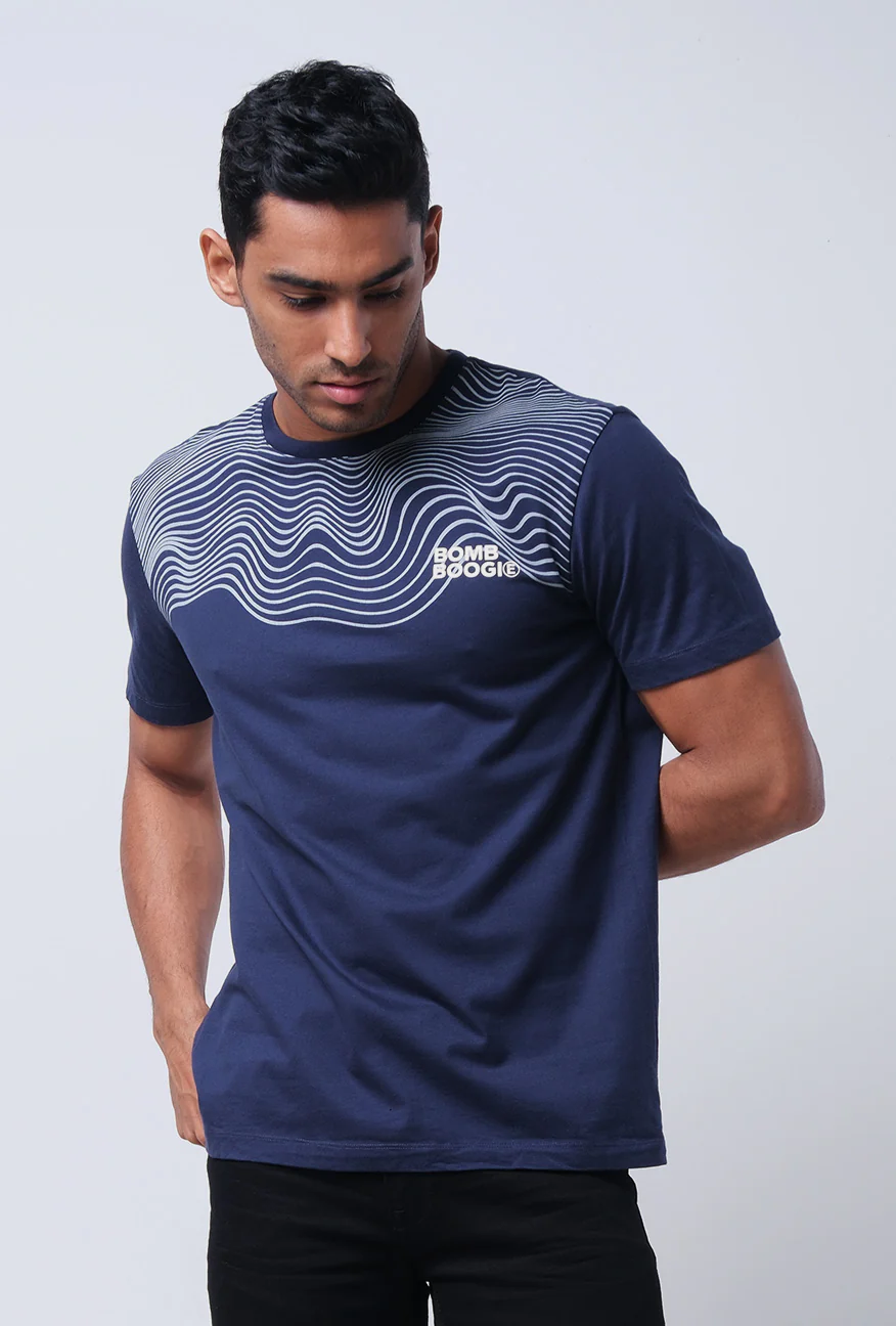 T-Shirt Lengan Pendek Slimfit Wiveo Dark Navy - Image 4