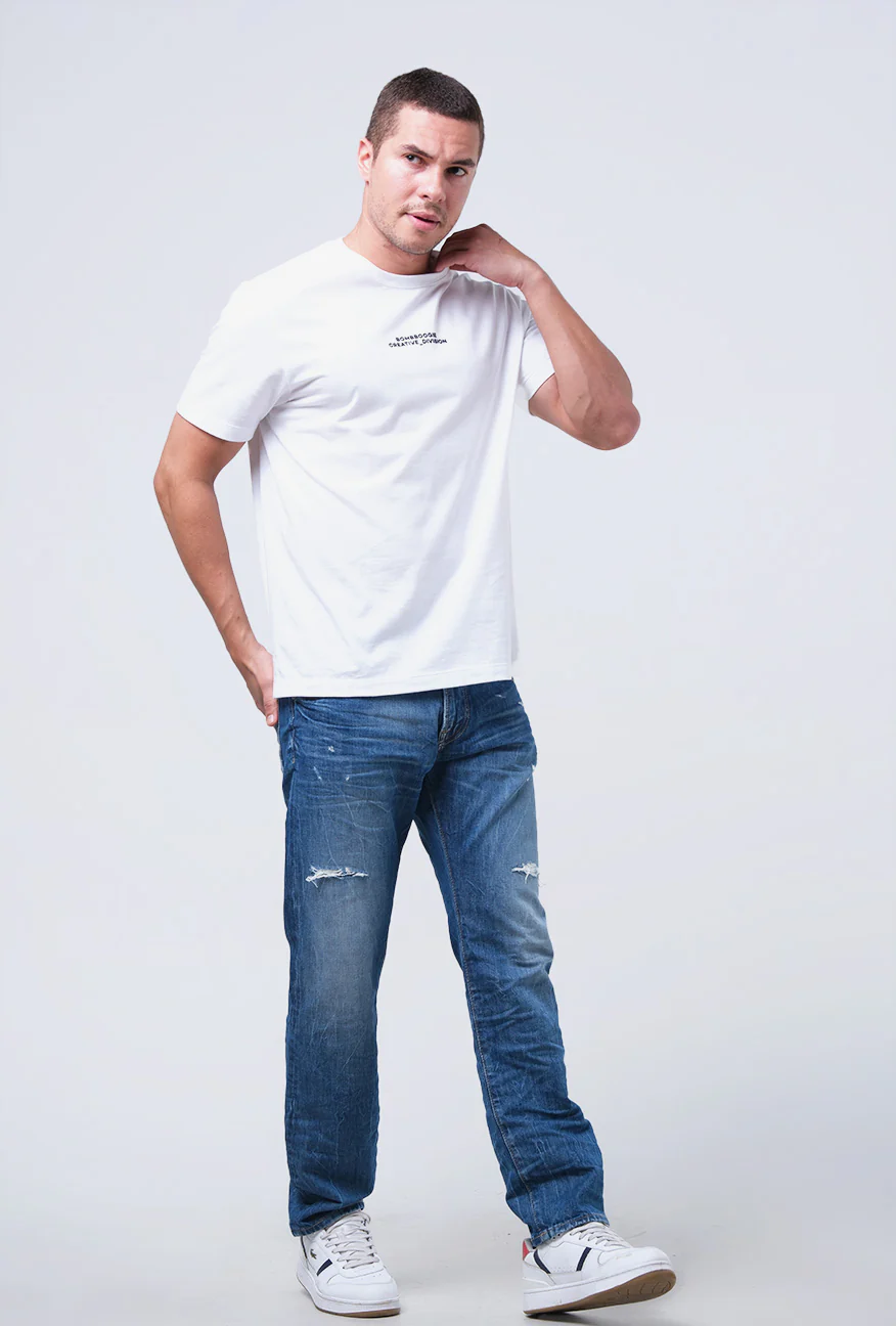 T-Shirt Lengan Pendek Slimfit Zenish Offwhite - Image 2