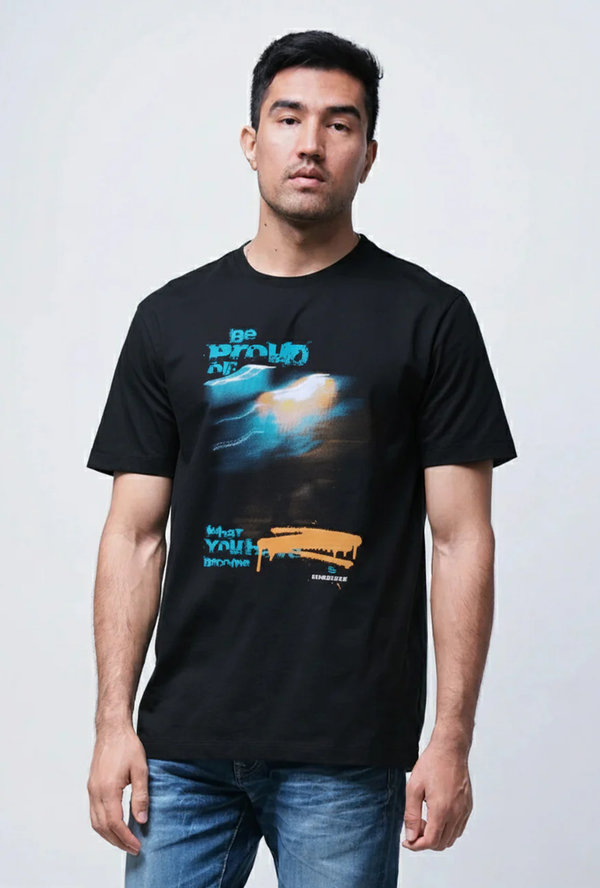 T-Shirt Lengan Pendek Slimfit Zeta Black