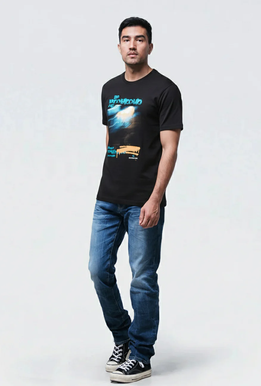 T-Shirt Lengan Pendek Slimfit Zeta Black - Image 2