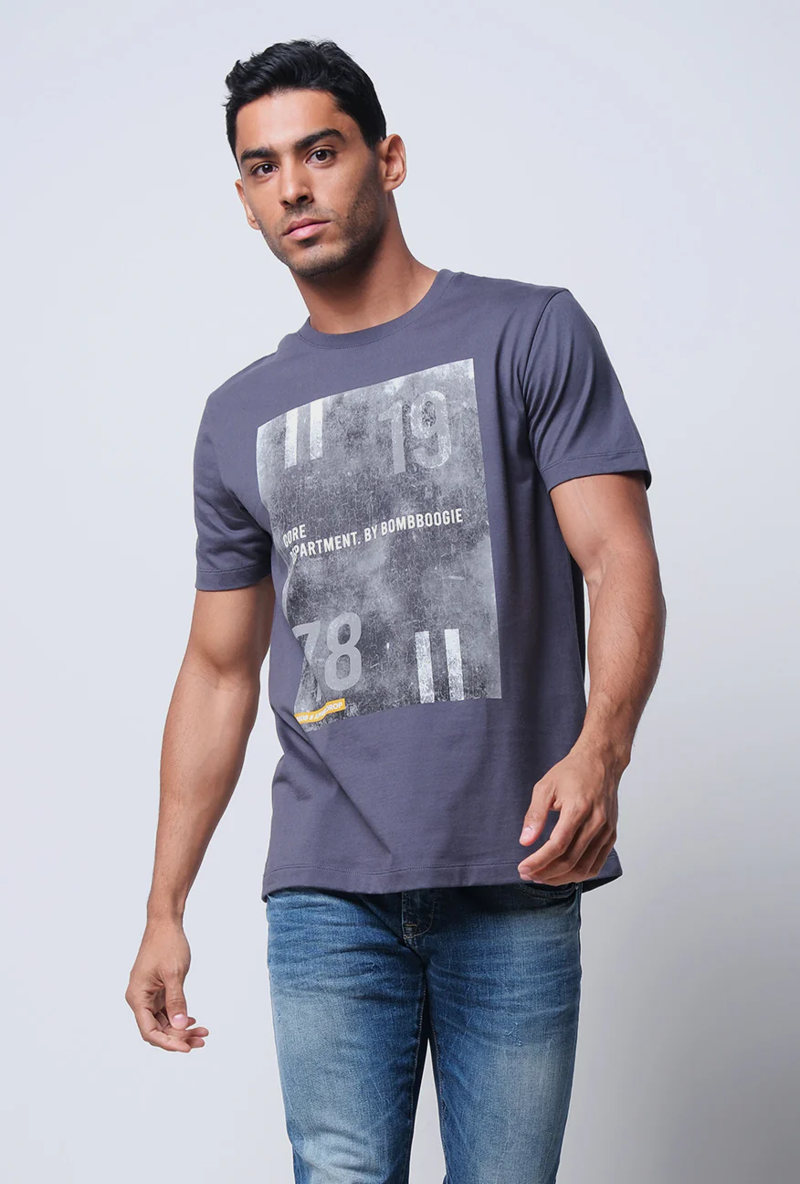 T-Shirt Lengan Pendek Slimfit Zova Dark Grey - Image 3