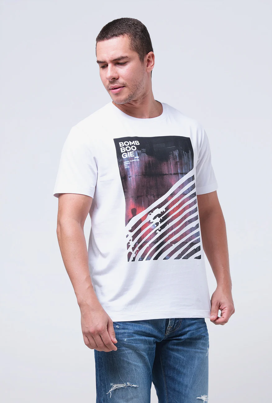 T-Shirt Lengan Pendek Slmfit Nocturn Offwhite - Image 4