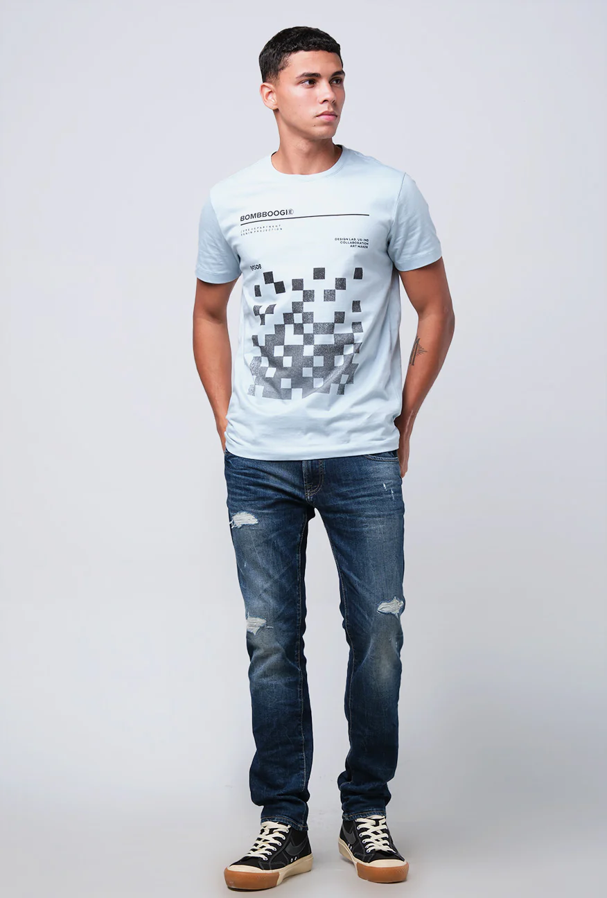 T-Shirt Lengan Pendek Slmift Calsello Baby Blue - Image 3