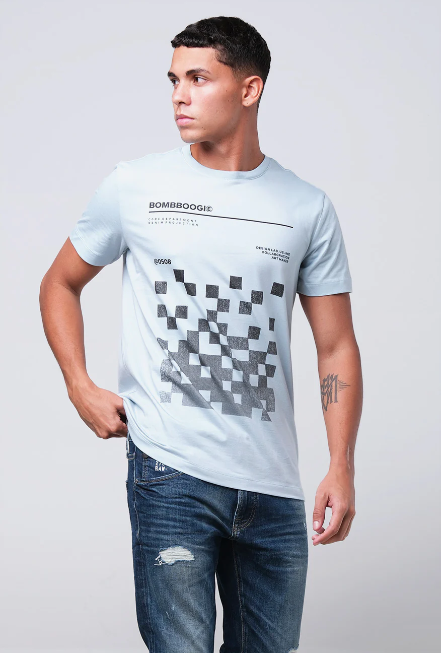T-Shirt Lengan Pendek Slmift Calsello Baby Blue - Image 4