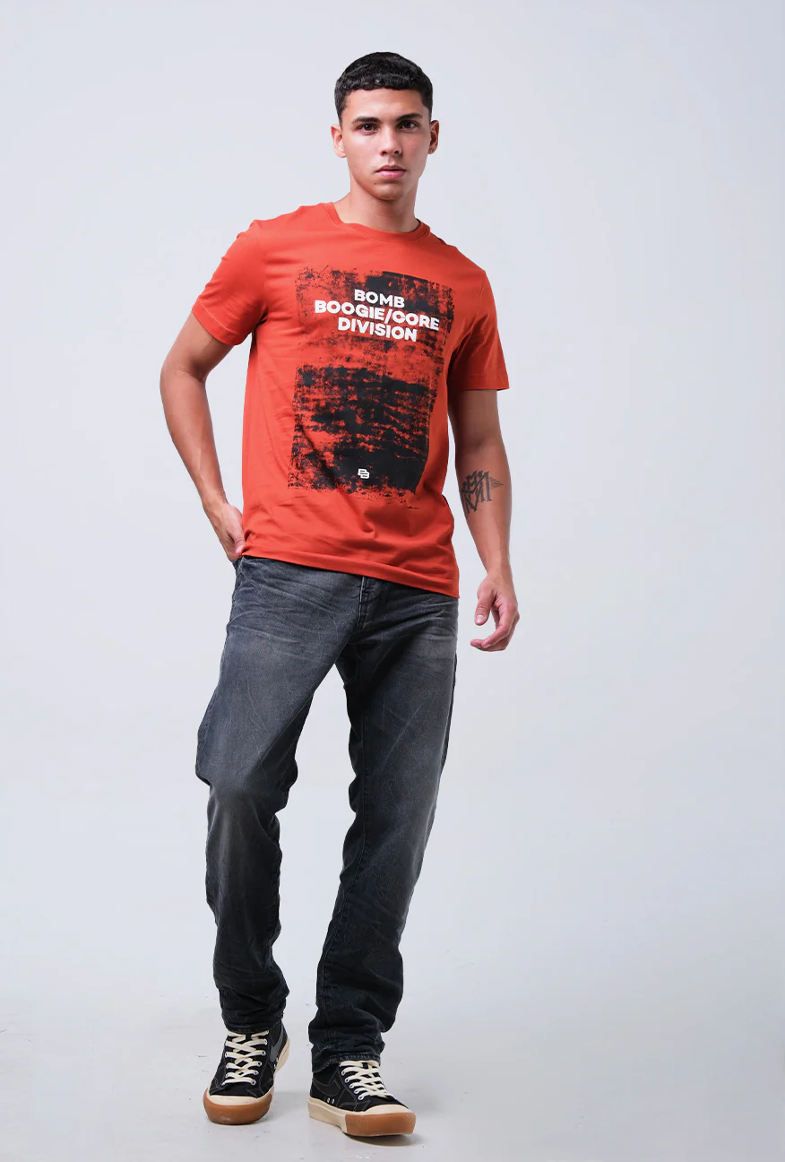 T-Shirt Lengan Pendek Slmift Hereon Dark Orange - Image 2