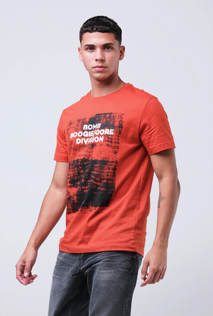 T-Shirt Lengan Pendek Slmift Hereon Dark Orange - Image 3