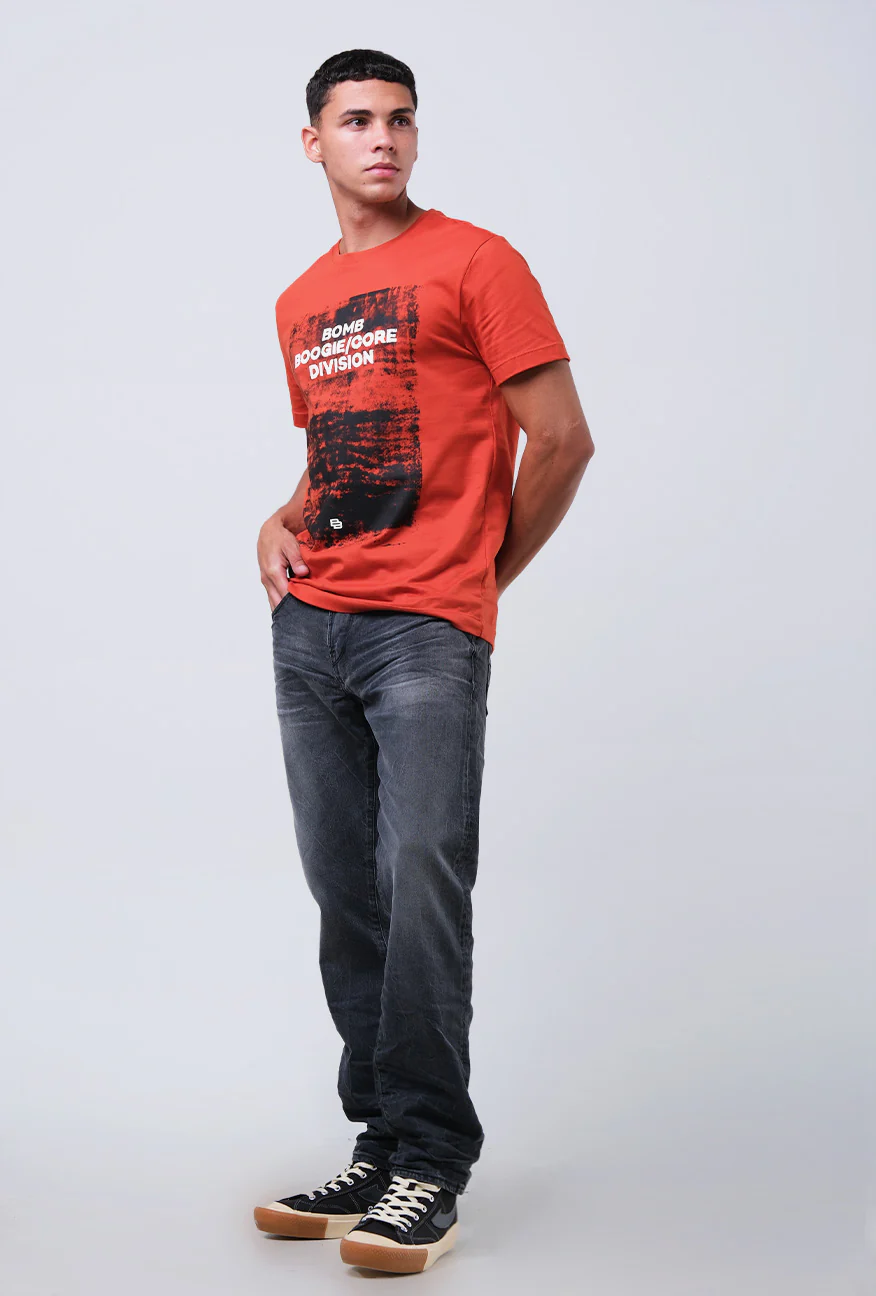 T-Shirt Lengan Pendek Slmift Hereon Dark Orange - Image 5