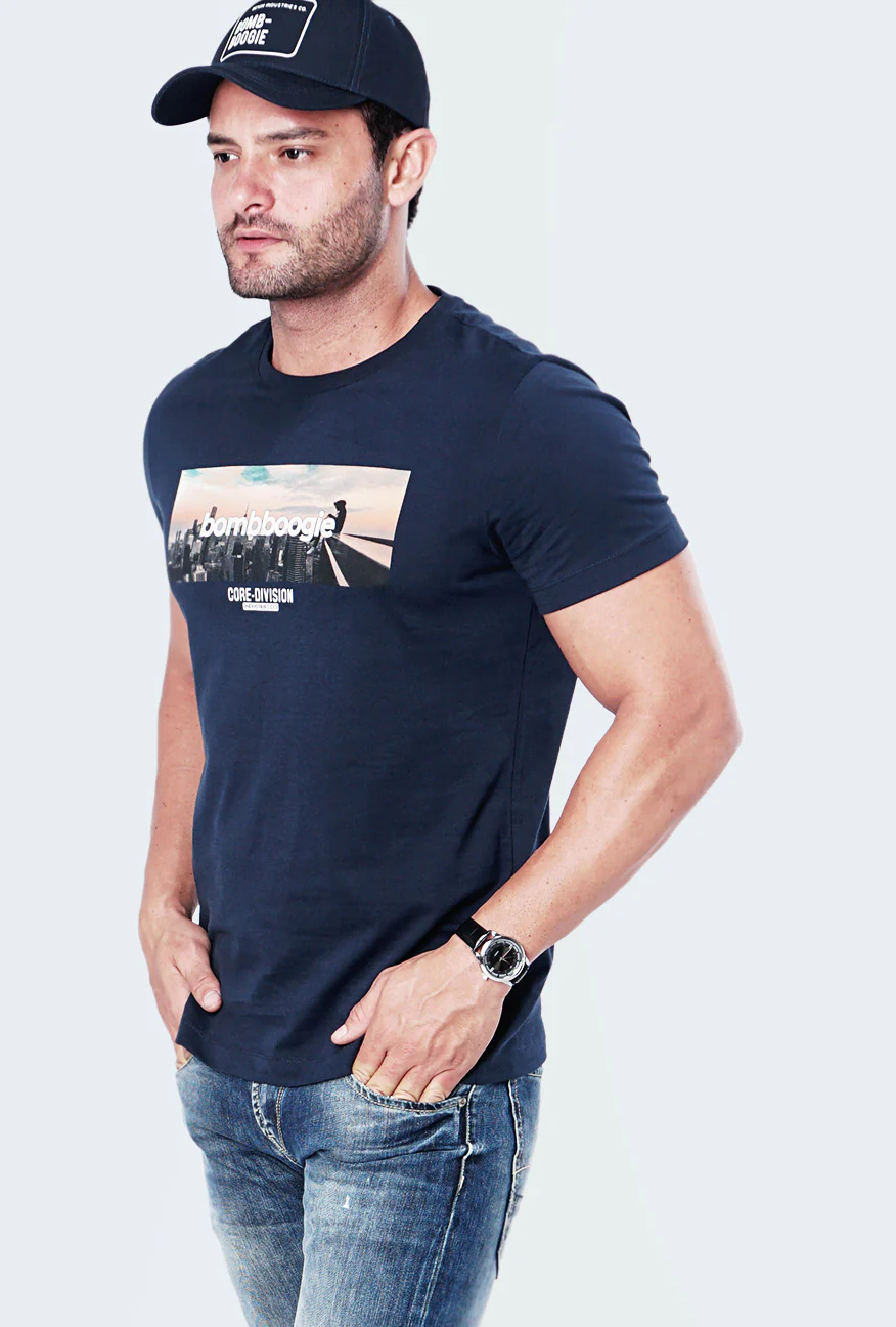 T-Shirt Lengan Pendek Stoyer Navy