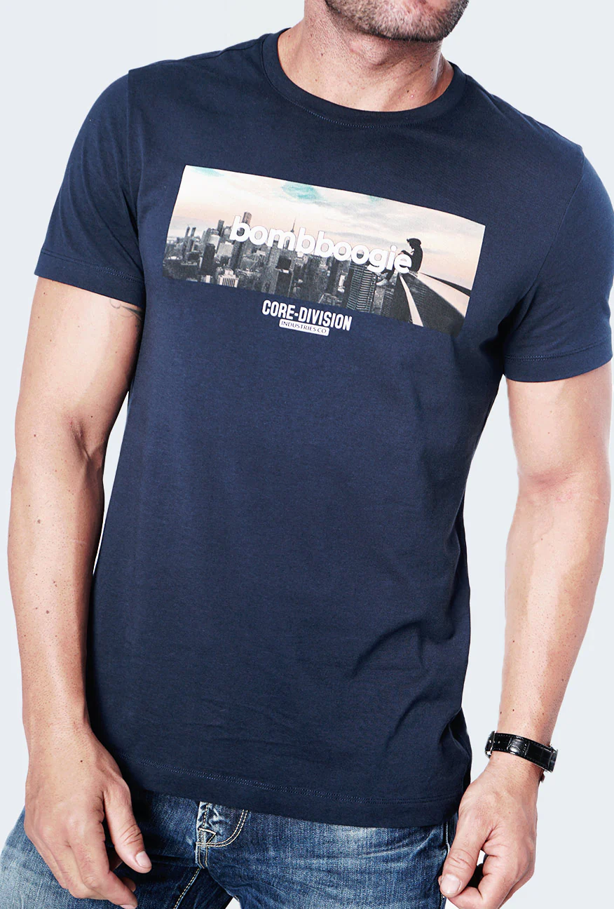 T-Shirt Lengan Pendek Stoyer Navy - Image 2