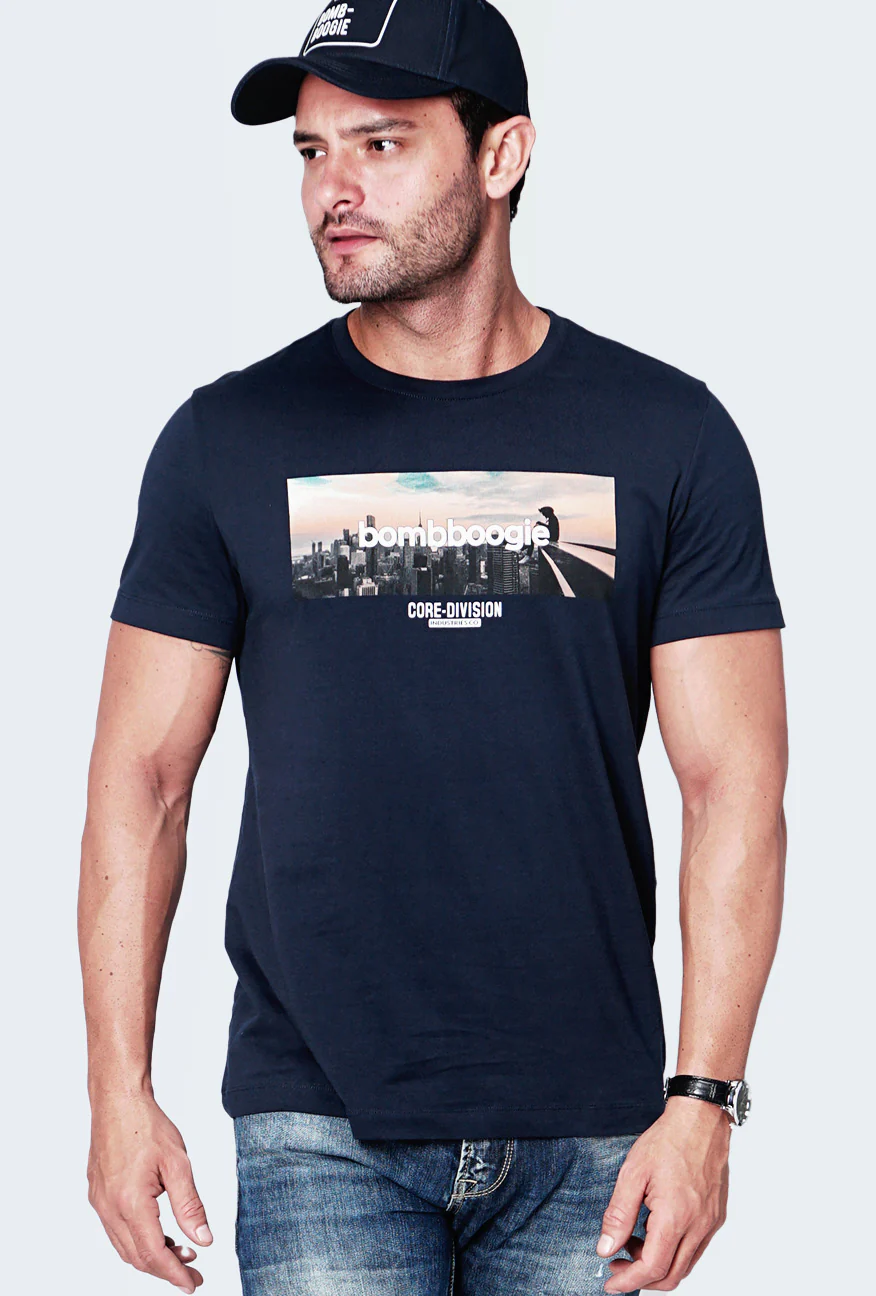 T-Shirt Lengan Pendek Stoyer Navy - Image 4